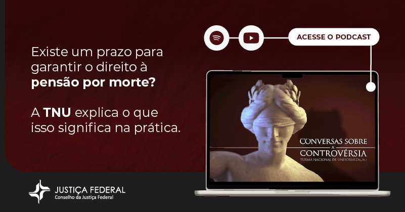 CJF_oficial's tweet photo. Existe um prazo pra garantir o direito à pensão por morte? A TNU explica o que isso significa na prática, no novo episódio do podcast "Conversas sobre a controvérsia".
🔗Confira: https://t.co/EzVRzZQR4M

#CJF #TNU #PensãoPorMorte https://t.co/yYHBzeyNRa