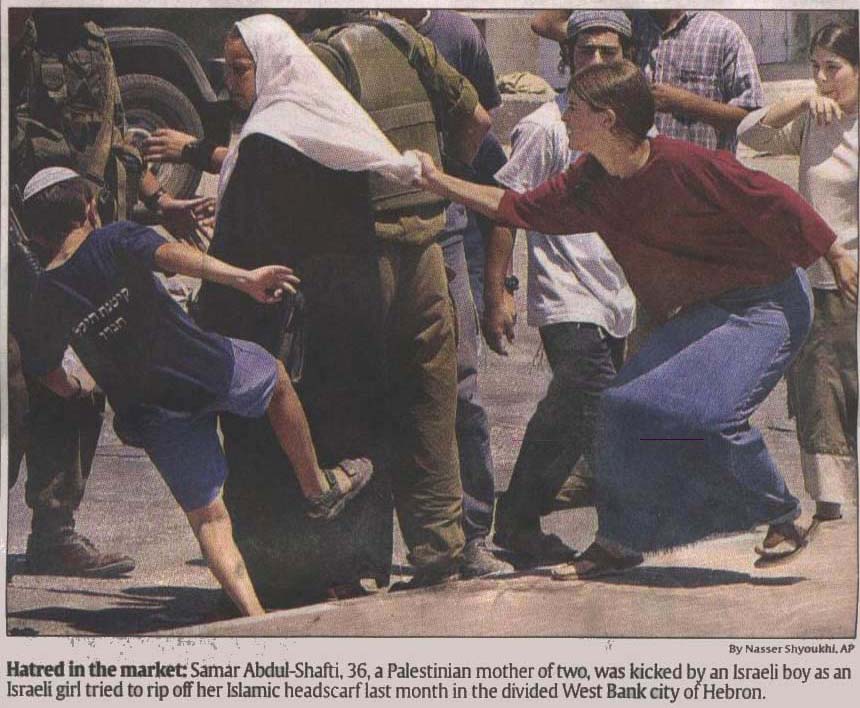 ibrahimibnyusuf's tweet photo. The Jews have a history of sadistically mocking and disrupting the Palestinians' life in Hebron, always under the protection of their army.

But remember, "the Jews just want to be left alone and the Palestinians hate them for no reason at all." https://t.co/OBYVvCFF9K