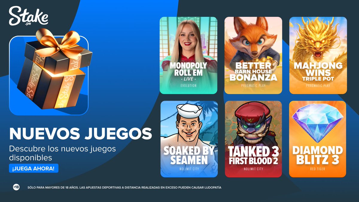 PeruStake's tweet photo. 🚀 ¡LA DIVERSIÓN NO PARA!

Nuevos juegos han llegado para poner a prueba tu suerte 🎰

Regalaremos 30 free spins a 2 Stakers aleatorios que den RT y comenten su user 🎫

📲 ¡Juega aquí! https://t.co/wRtE51XWco https://t.co/Eht8ObZFGc