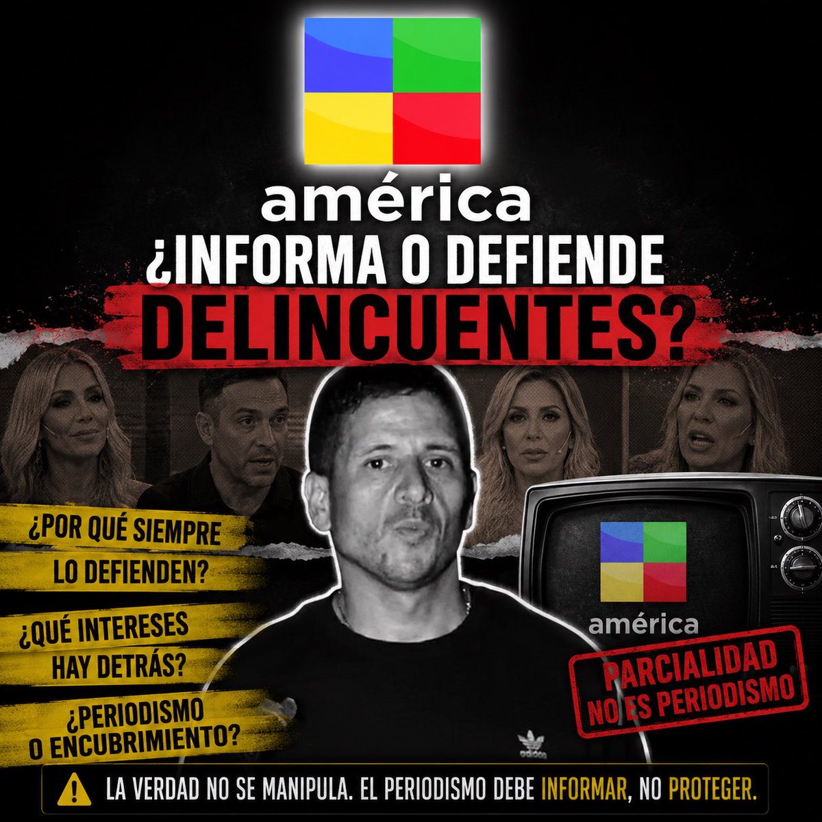 PeteFeInforma's tweet photo. El colmo que @AmericaTV defienda a este delincuente pero para dar información de sus fechorías ahí si no dicen nada. 😡 https://t.co/X0Mt9FlsUc