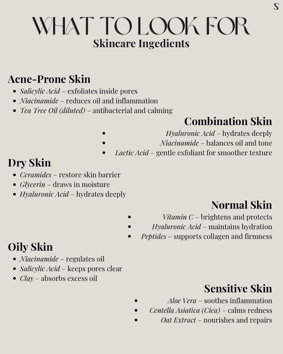 noradiskin's tweet photo. Stop shopping skincare products blindly! 

Here's what to look for in your skincare ingredients based on your skin type. https://t.co/yIhgpGiozr