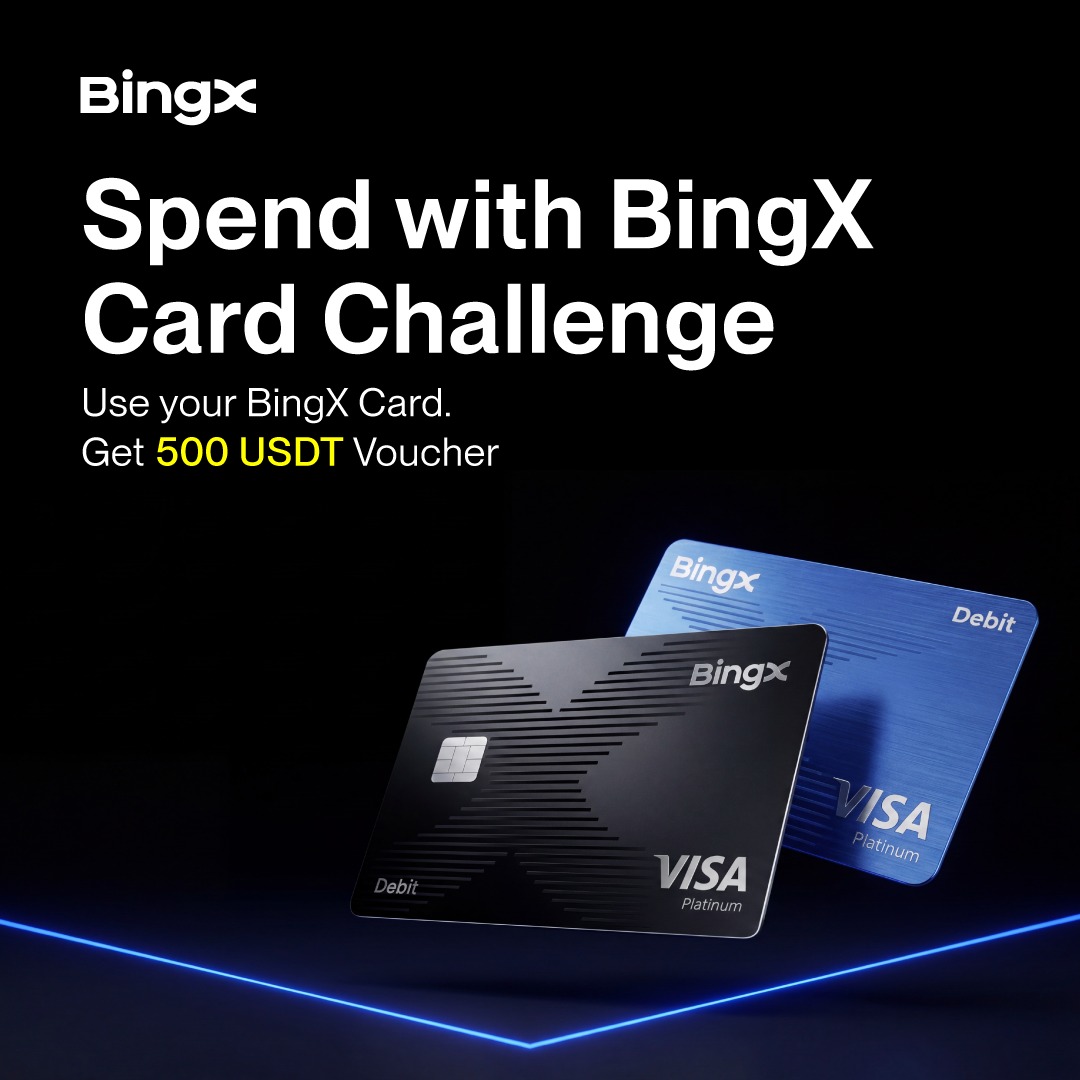 BingXOfficial's tweet photo. Spend. Share. Get rewarded. 💳

Tap the BingX Card, capture an everyday moment, and join in:
50 winners 
500 USDT Futures Position Voucher each 
Jul 28 to Aug 14

Ready to turn everyday spend into rewards? Go