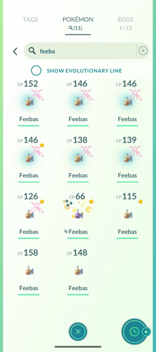 MissPokemonGo's tweet photo. Did dynamax battles today #pokemongo #feebas https://t.co/WKOLSnh4uF