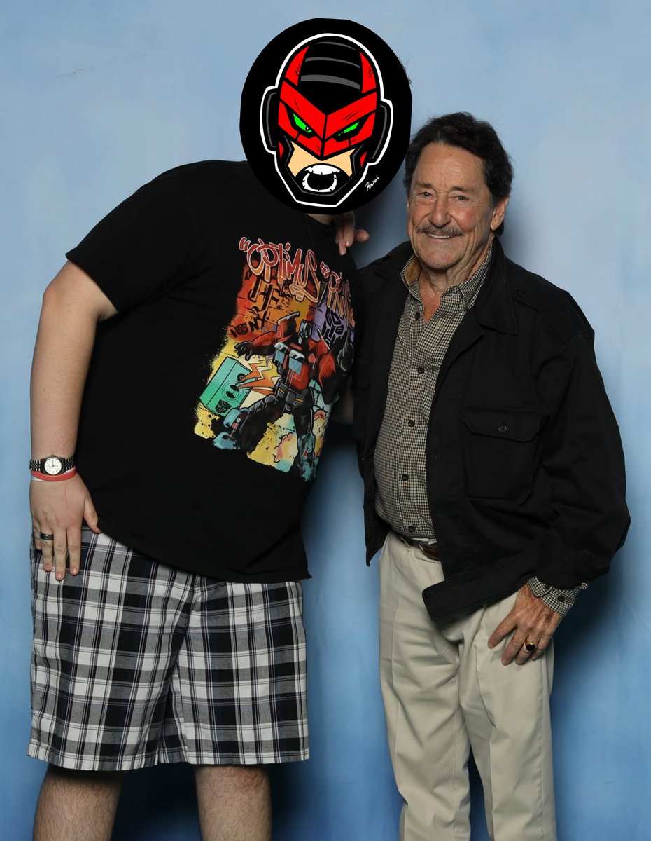 TboneWorks's tweet photo. Wishing the great Peter Cullen a Happy 85th Birthday. It was so cool to meet him in 2024's Chicago FanExpo and achieve my childhood dream of meeting Optimus Prime himself : ) https://t.co/a33mrGxNkQ