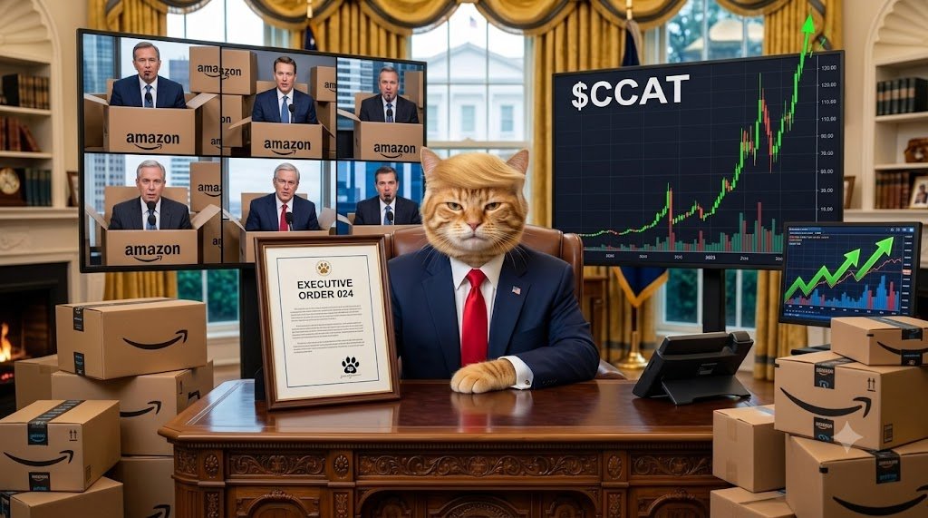 ClaritycatCCAT's tweet photo. EXECUTIVE ORDER 024 🐱🇺🇸

Effective immediately: 
All Fortune 500 CEOs are required to conduct quarterly earnings calls while sitting inside an Amazon cardboard box.

Wall Street productivity up 4,000%. 

$CCAT chart breaks DEXScreener.

CA: 

GsRDb9dom6GEQgeMx3V41qU1ntJpRgGdzkXxFRvspump

🌐 https://t.co/ys2lfbjbBW