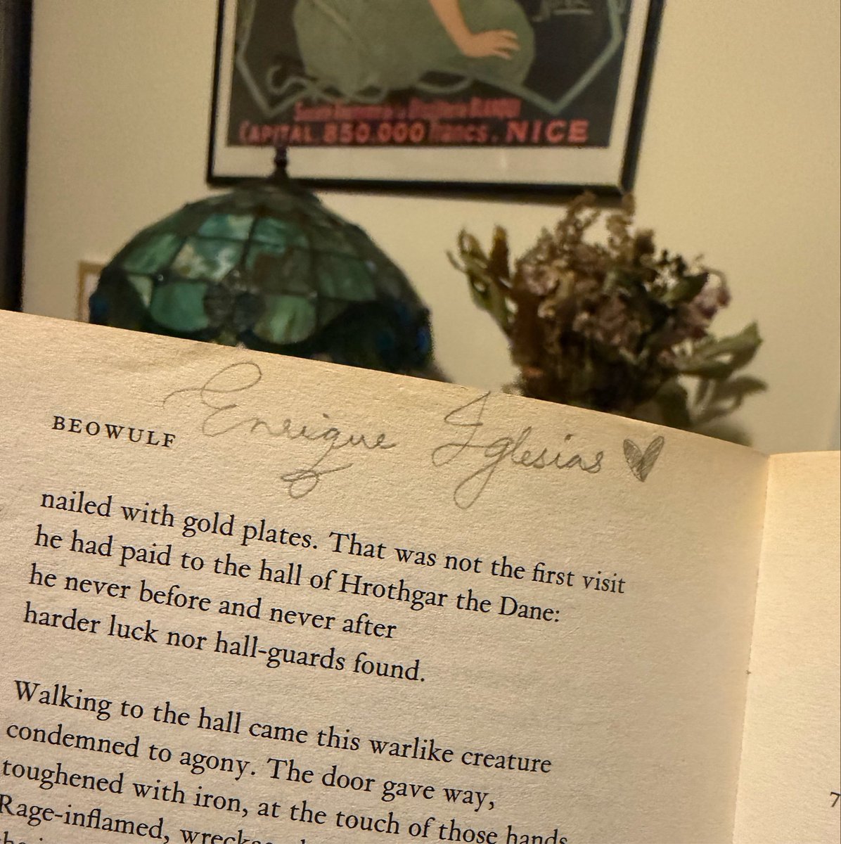 BunnyRamone's tweet photo. I respect whomever donated my college copy of Beowulf for their additions to the reading material. https://t.co/qMqhA5prC5