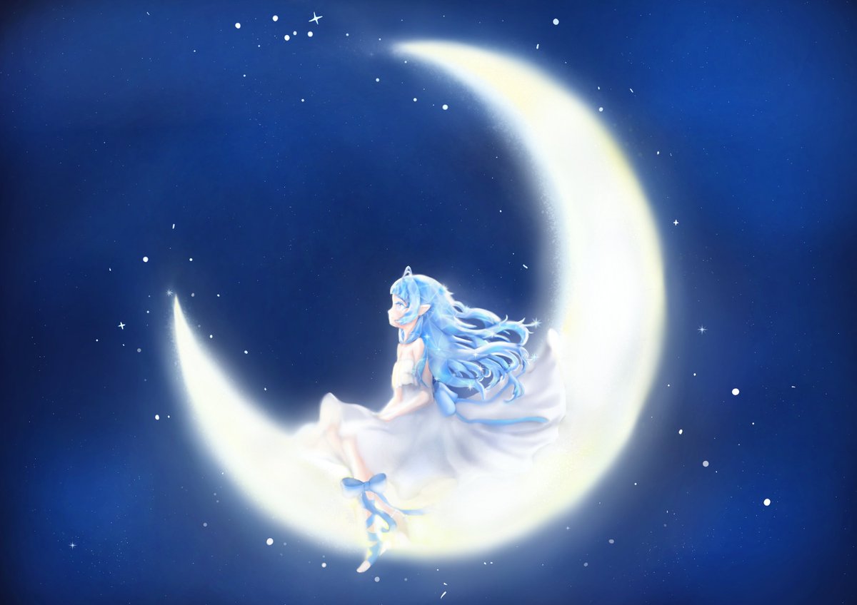 Rinnachii's tweet photo. ¿Saben? La luna siempre me ha parecido un astro muy bonito 🤍
Desearía comermela (๑ᵔ⤙ᵔ๑) 

🎨: @AirgrimMythos 💎 Gracias por el arte tan lindo ♡ https://t.co/DizoVt1H8g
