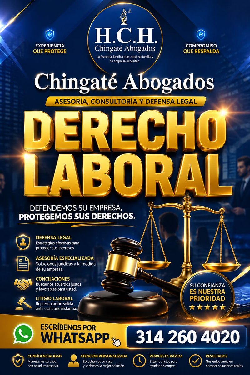 henrychingate's tweet photo. Asesoría, consultoría y defensa legal en derecho laboral empresarial WhatsApp 314-260-4020 y 3 24 680-4087 https://t.co/cA62gRat7R