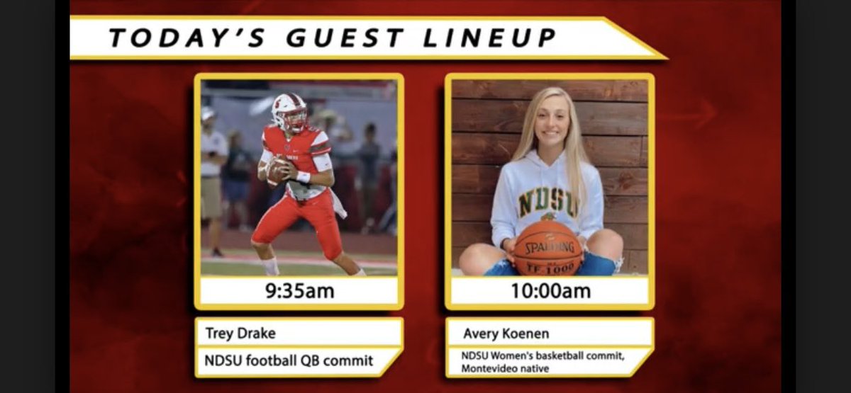 DomIzzoWDAY's tweet photo. Congratulations to #NDSU basketball standout Avery Koenen and Bison quarterback Trey Drake on their engagement!

Fun fact: they met on @HotMicWDAY on the same show; July 11, 2022.

Bringing people together! @KoenenAvery @TreyDrake17 https://t.co/E7lK1yuILj