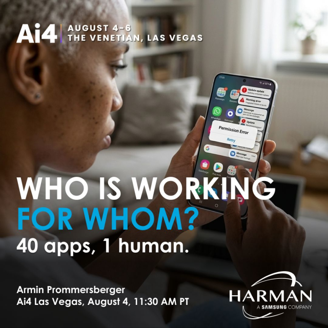 xiaijun888's tweet photo. Don't miss this talk with Armin Prommersberger at Ai4 in Las Vegas next week on August 4th at 11:30 am PT. #HARMANemployee https://t.co/0RfN7MpzGa https://t.co/oJF2A4W1N5