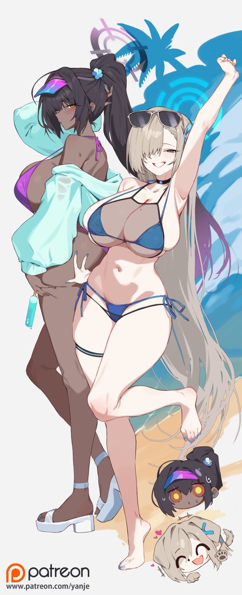 yanje_B's tweet photo. 一之瀬アスナ&amp;角楯カリン #ブルアカ https://t.co/XOH2Gk5fA6