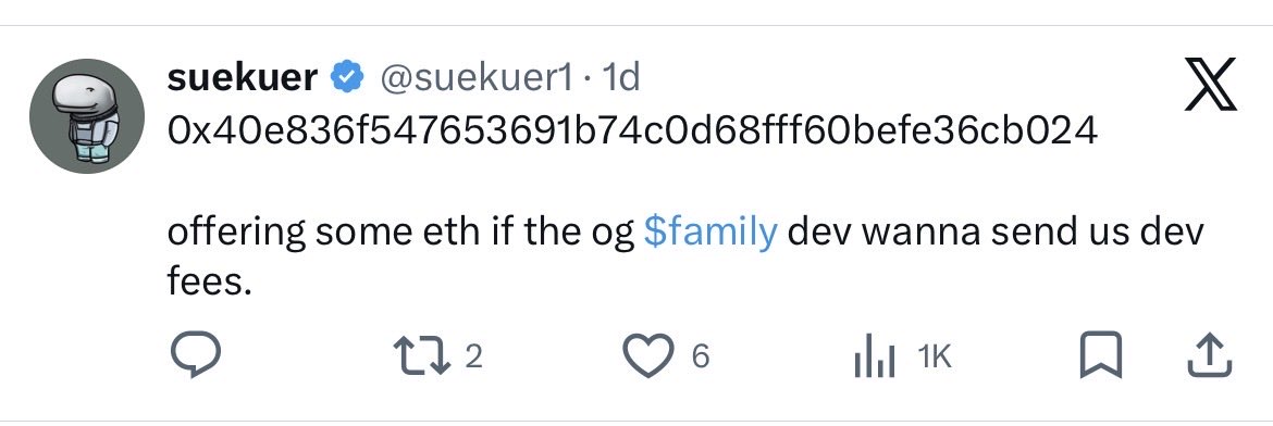 TrendCryptoHub's tweet photo. @suekuer1 Now you want to get the fees of your OG, 😆 while $Family buyback and burn 54M . Yeah right  😆 https://t.co/QvHA1JbnUg