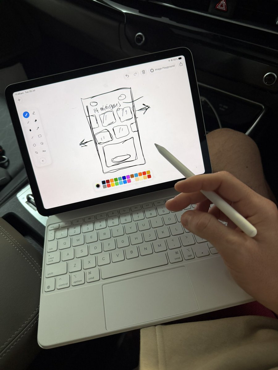 adamlyttleapps's tweet photo. Apple hardware seems to be the choice for vibe coding

Been using the iPad recently to vibe code too

The MagSafe keyboard makes it feel more like a MacBook with the nice addition of the Apple Pencil 

Still a bit clunky though https://t.co/K9RqOfRuXD