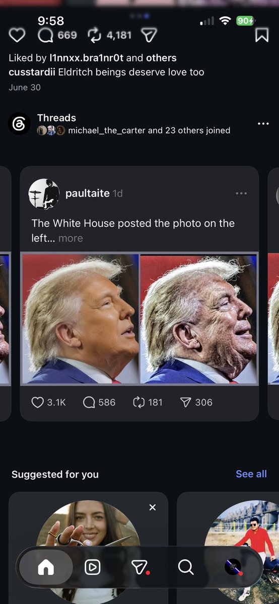 DankBroadcaster's tweet photo. It’s like you “people” are just reading off a script holy shit. Both sides are so fucking ludicrous. Also love how the media is PUSHING content like this. 3 posts back to back, fucking gross. Fuck you @finkd @instagram @facebook @Meta 🖕🖕🖕🖕🖕🖕you’ll get what’s coming :) https://t.co/2997VGZ2Cx