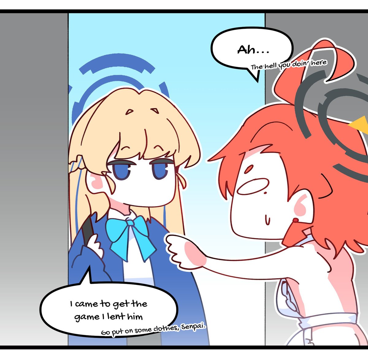 RagingAsn_'s tweet photo. EN Translation by @RagingAsn_
Artist Comment: Gifted Apron

영어 번역입니다! 
다음에 또 봐요! https://t.co/2URtqURAMq
