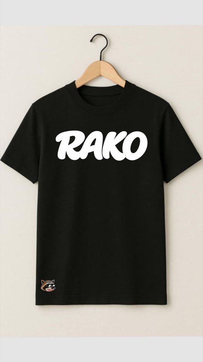 Places2026's tweet photo. $Rako I have a proposal. I work in sublimation printing. Could the project owner create a brand called RAKO? I could be the one to create the t-shirts and some designs, and we could use the profits to buy back $RAKO.

Can we dream big and make it a reality? https://t.co/MbK0RZfcEc