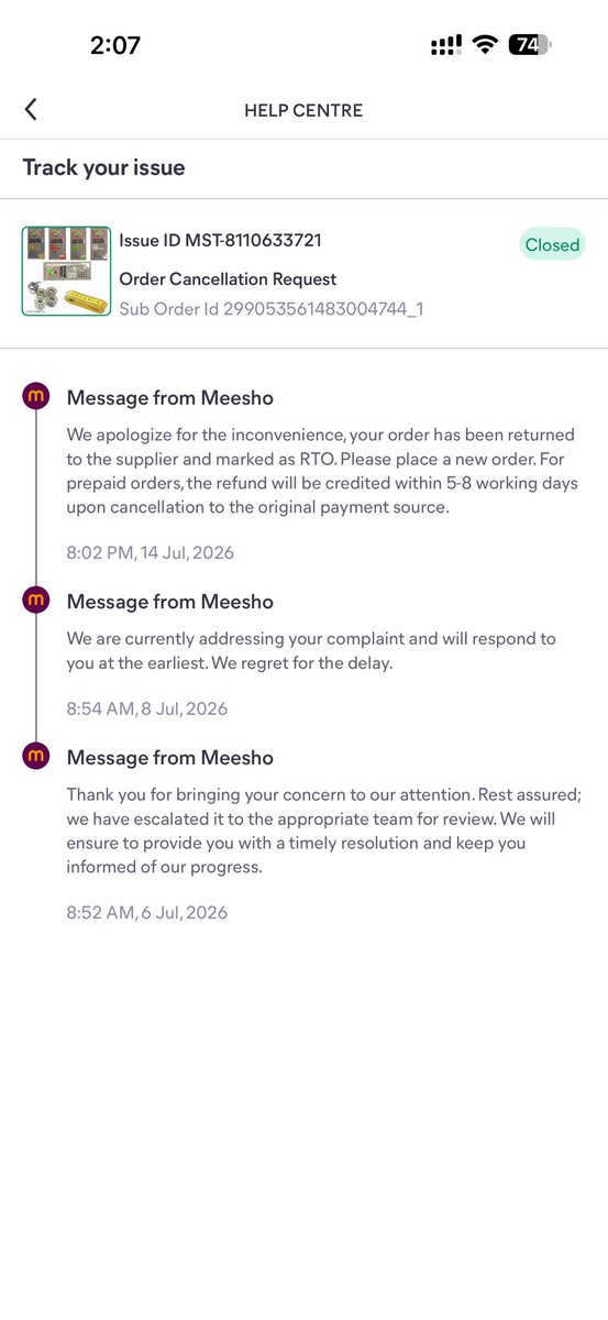 pepsaraAk's tweet photo. @Meesho_Official @meesho_support when are planing to refund my money. You support team call me and said within 24 hrs after that no response in any platform. Who will be responsible for the refund? https://t.co/9V1H5BeVB1