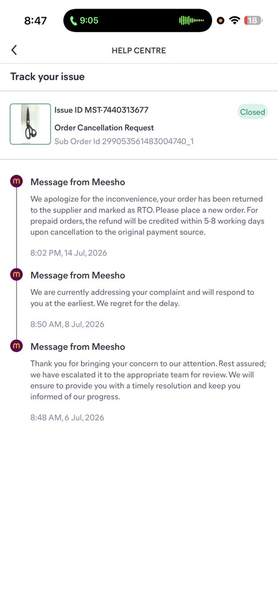 pepsaraAk's tweet photo. @Meesho_Official @meesho_support when are planing to refund my money. You support team call me and said within 24 hrs after that no response in any platform. Who will be responsible for the refund? https://t.co/9V1H5BeVB1