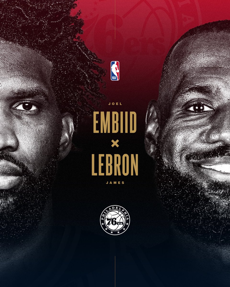 NBA_Philippines's tweet photo. EMBIID 🤝 LEBRON

The Sixers are the only team in the league with two MVPs, thus far 😤 https://t.co/4VjZcDr1ia