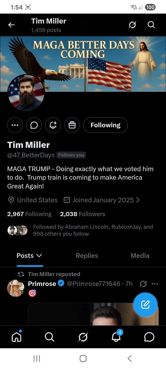 Hawkesbay69's tweet photo. ✨️unverified accounts matter ✨️
✨️two great 🇺🇲 ones here ✨️
@47_BetterDays 
@_BourbonNeat 
🇺🇲 https://t.co/KfvN7XcqBH