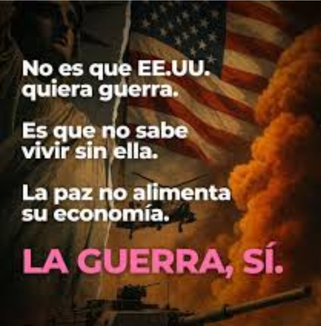 CristbalArredo3's tweet photo. La guerra ha sido y es el principal negocio del imperio #EEUUTerrorista
#SOSUSA #SOSEEUU https://t.co/nmkjS3u8um