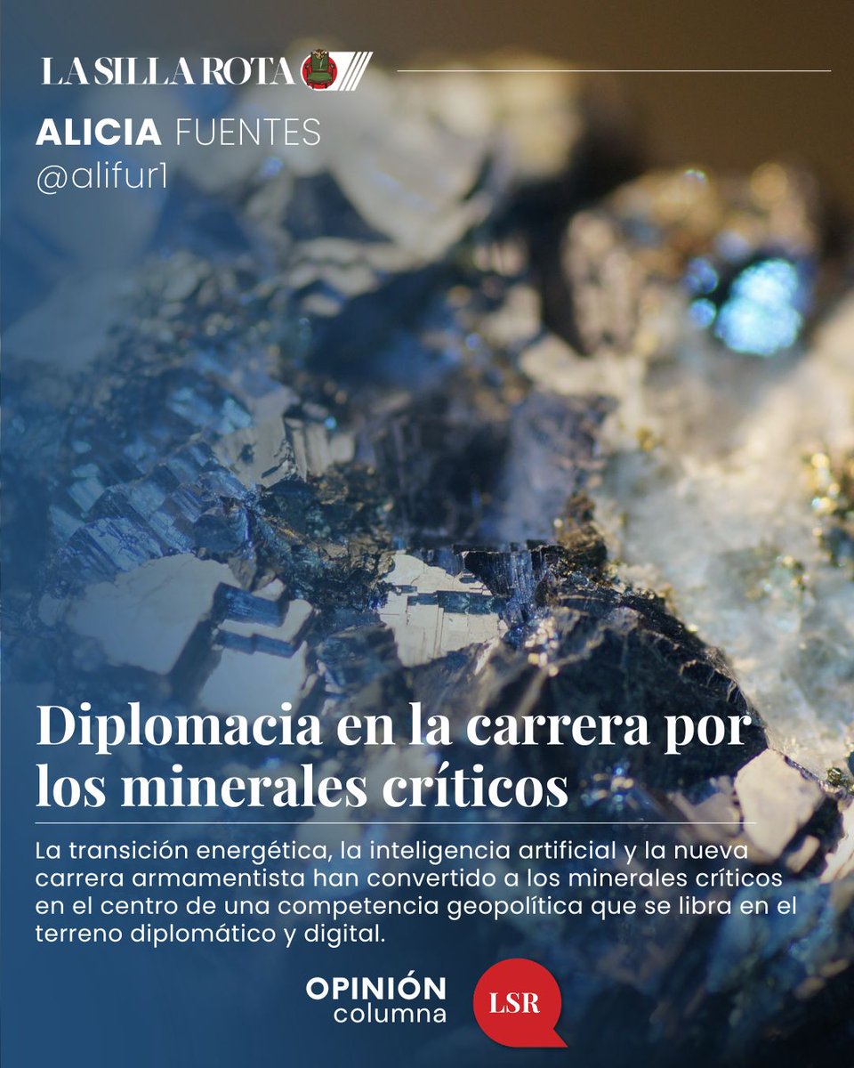 OpinionLSR's tweet photo. Lee la columna de Alicia Fuentes: “Diplomacia en la carrera por los minerales críticos” ✍️ @alifur1 #OpiniónLSR https://t.co/Lkah9BY8TW https://t.co/lGpPBy4Onf