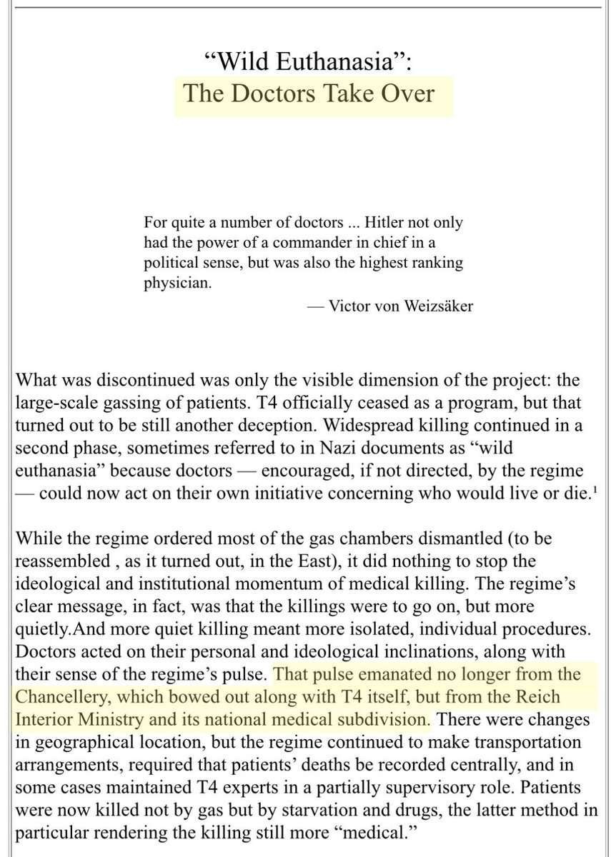 RegionalMeme's tweet photo. And if this extrapolation seems faulty, what then does the sentence at the top of this thread mean to you? What else is it explaining?

Below, a page from Lifton in a chapter entitled “The Doctors Take Over.”

It’s not exactly subtle.

Should I post the Red Cross’s Grodin Report? https://t.co/CD9HD6nEvU
