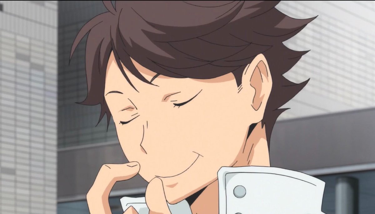 oikawa1001's tweet photo. ah seriously oikawa’s little habit of closing his eyes and blushing while eating always melts my heart.. he’s too precious https://t.co/btk4YaWOMS