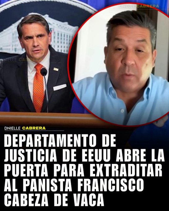 MONCAYOJUAN's tweet photo. 📛MUY PRONTO EXTRADICIÓN DEL CORRUPTO EX-GOBERNADOR DE TAMAULIPAS

⚠️El fiscal general de Trump; Todd Blanche al responder a pregunta de un reportero afirmó que revisarán la solicitud de extradición y si es aceptada estarán regresándolo a México para que pague sus delitos👇🦾 https://t.co/jbnAJkaRMq