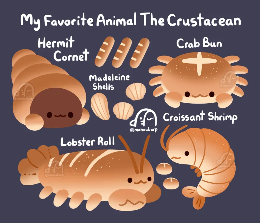 Mahoukarp's tweet photo. I love carbs 🦀🥖 https://t.co/sfFB2wIWTD