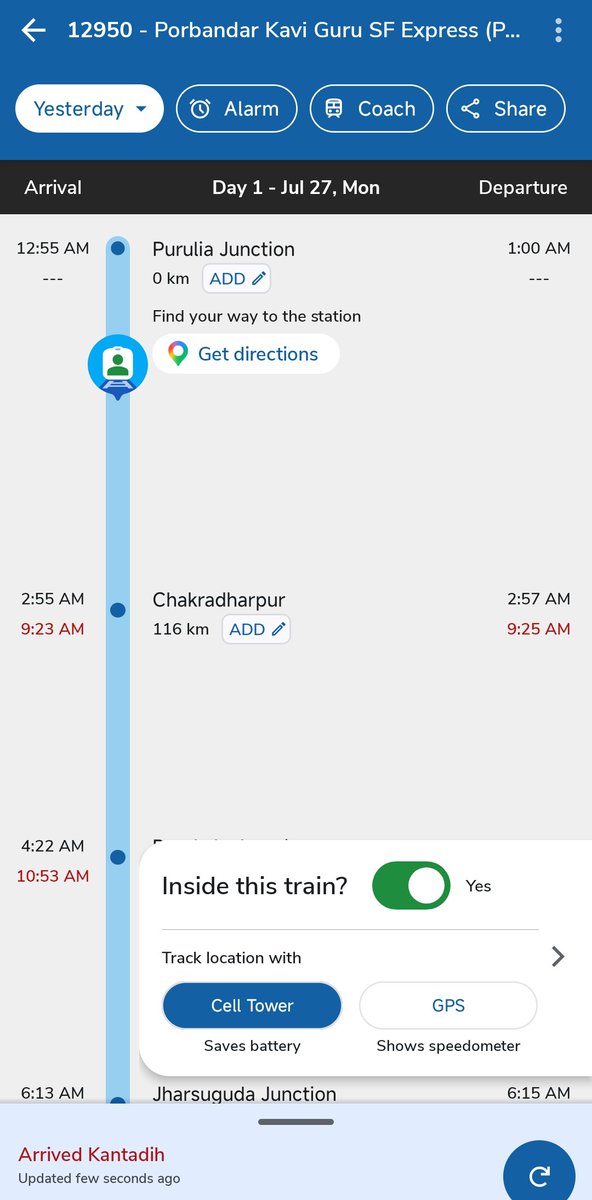 ncib_manish's tweet photo. Dear Indian Railways, thanks for proving that "Superfast" is a state of mind. 
Train No. 12950 is only 30 hours 29 minutes late. Why stop there? Make it 48 hours and call it a sightseeing package. #IndianRailways
@RailMinIndia @AshwiniVaishnaw https://t.co/iIfz4lT34K