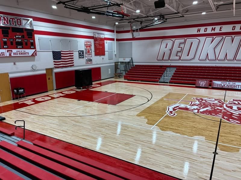 Toronto_Hoops's tweet photo. New floor in
 “THE KUNZLER”

We’re Very excited to have Great Things in T-Town

As Coach Perk says 
Great Things happening in Toronto……..
@BaseballToronto https://t.co/7XwbYrGvj0