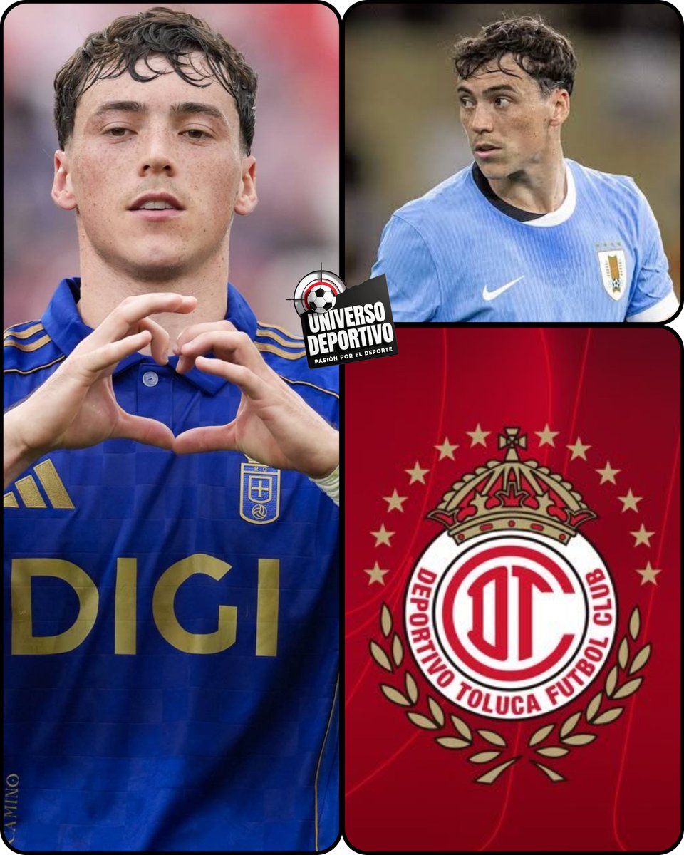 UnivDepo's tweet photo. 🚨 Federico Viñas 🇺🇾 es nuevo jugador del Deportivo Toluca 🚨

✍️ Firma contrato por 4️⃣ años.
💰 Toluca pago 13.5 MDD a Grupo Pachuca.

#Toluca #FedericoViñas #LigaMX #futbolmexicano https://t.co/AhcphYLUrp