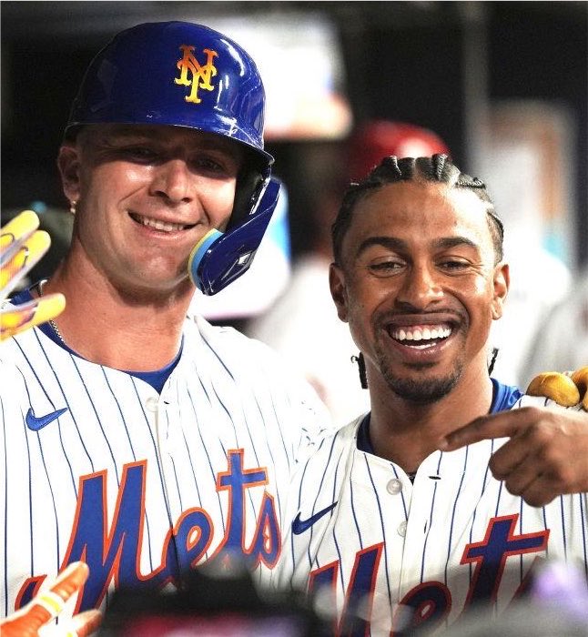 metsbatflip1's tweet photo. Francisco Lindor on Pete Alonso:

“We do all miss Pete. We love him and he’s a great player and he’s going to be one of the greatest Mets to ever play. I think they made an effort [to keep him]. All I know is they thought they were going to improve the team. At the end of the day, we love Pete. We miss Pete.”

Alonso entered Monday with an .812 OPS, 22 home runs, had played in all 106 games for the Orioles, and ranked in MLB’s 85th percentile in Outs Above Average at first base.

Lindor added:

“He’s one of the greatest teammates I’ve ever had.”

Via @NYPost_Mets 

#LGM