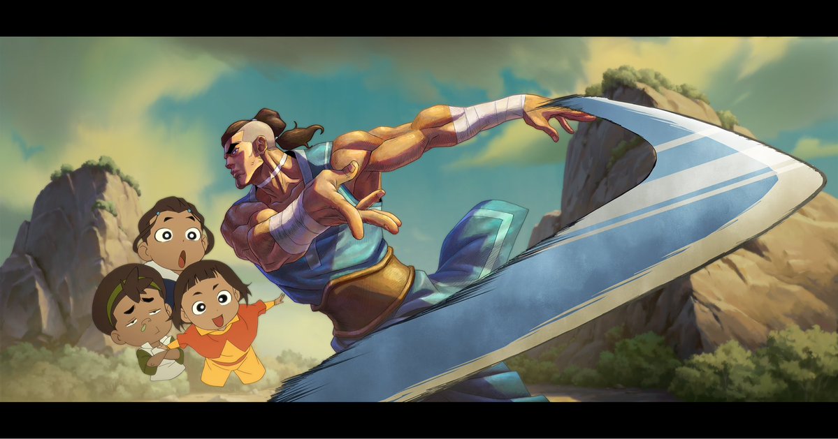 francisboncales's tweet photo. What an honor and privilege it was to paint these Sokka impact frames for Avatar Aang: The Last Airbender. It’s kind of crazy looking back knowing these were some of my earliest assignments on the film. If the pressure wasn’t already high enough haha. https://t.co/JjxYidbmCS