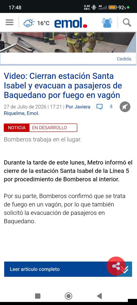 Aplaplac's tweet photo. @metrodesantiago Fuego en un vagón en hora punta .Que oportuno tío @metrodesantiago https://t.co/Ih1MoAFn40