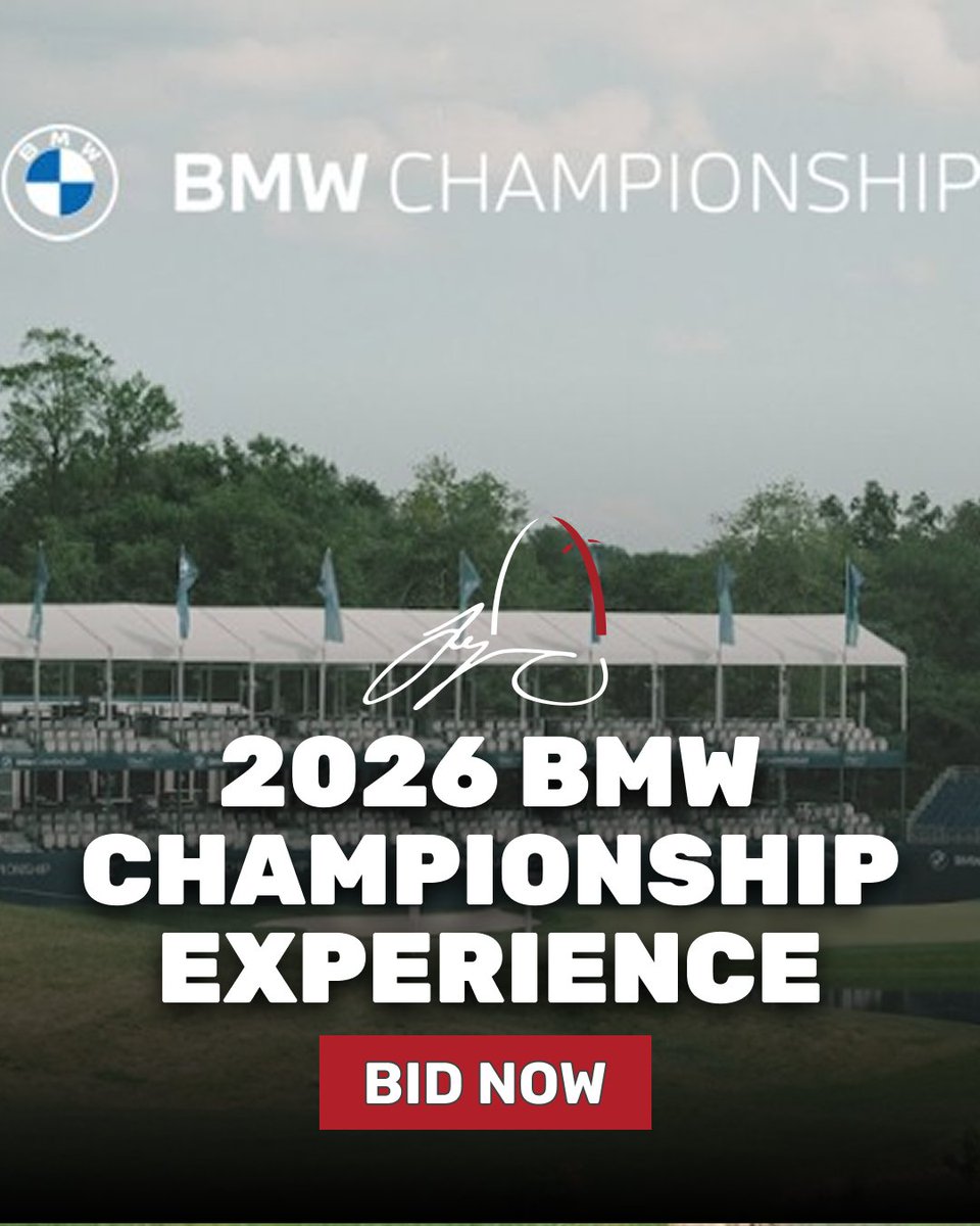 supportjtf's tweet photo. 🏆 Bid for a VIP Golf Getaway! Experience the 2026 BMW Championship at Bellerive Country Club with premium hospitality suite access for two. Complete with complimentary food, drinks, and the best seat overlooking the 18th green! https://t.co/ozlojpqop8 https://t.co/Nno8OWcyEB