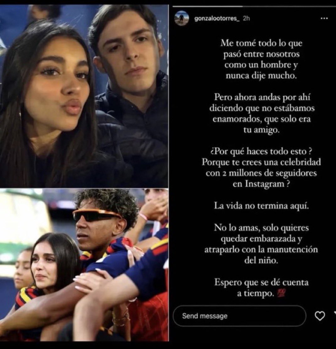 oDiaboOfficial's tweet photo. Não tou acreditando… 

ex namorado da namorada do Yamine Lamal veio falaaaar 

polémica toda a semana agora 

adoro https://t.co/MbMKksg3bi