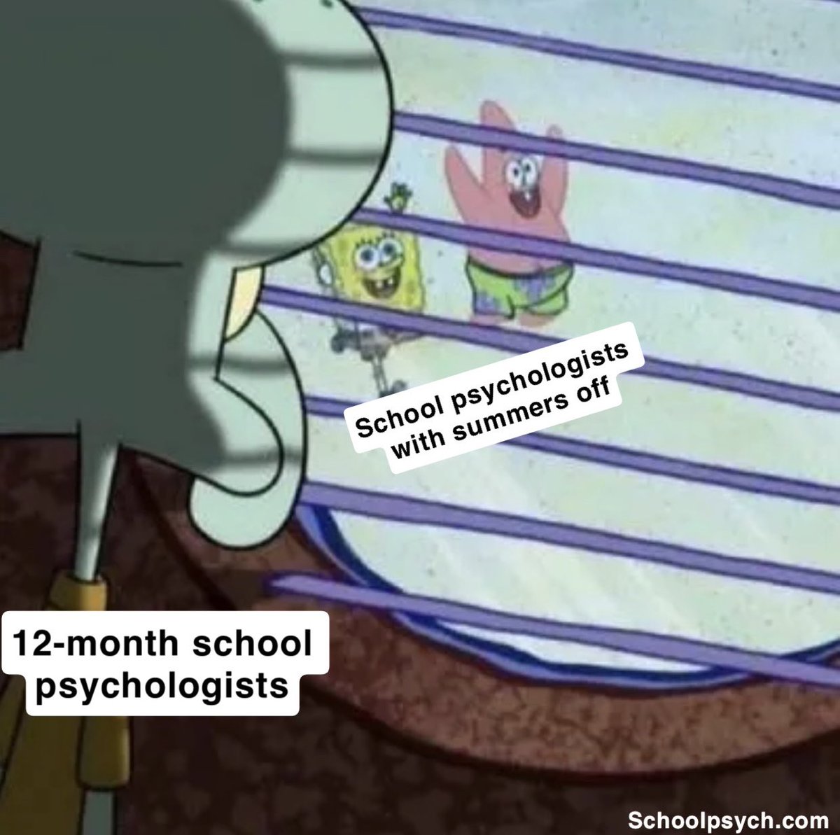 SchoolPsychDCom's tweet photo. A moment of silence for all the 12-month school psychologists… we feel your pain😅

#schoolpsych #schoolpsychologist #schoolpsychhumor https://t.co/DciYecDwou