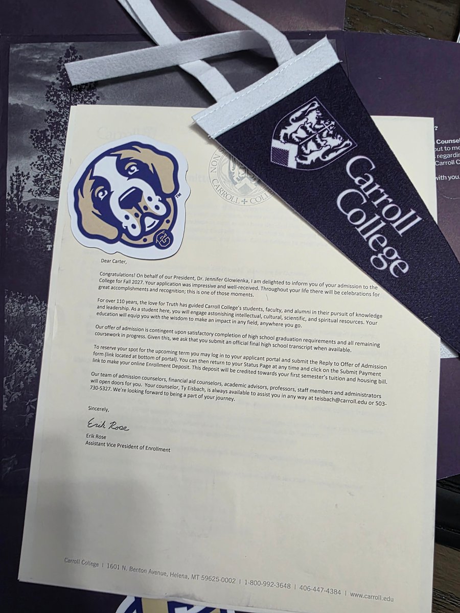 Carter_Hudson19's tweet photo. Let's Go!! 

Loved my visit in Montana!  Feeling so blessed to be accepted into Carroll College!!

@CoachTPurcell, @SmithOkesa, @CoachPfanny, @Coach_Dunning, @CoachSiddick, @CoachAlexLand, @CoachMcQueary, @FootballCarroll, @CarrollCollege https://t.co/XJTMyh0y8k