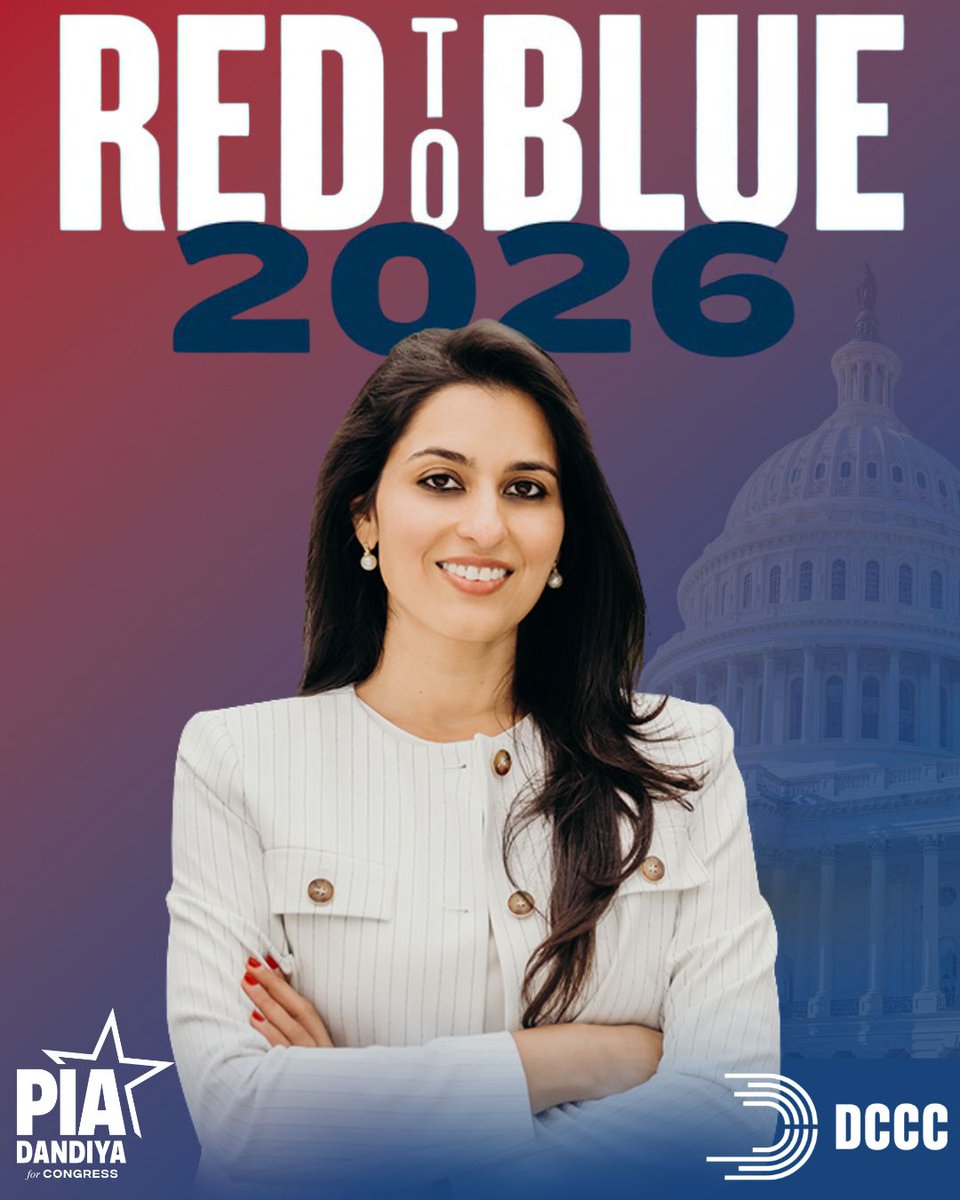 PiaforCongress's tweet photo. 🚨Endorsement Alert: We are so thrilled to share that our campaign has been added to the @dccc's Red to Blue list.

This means #FL22 is one of the TOP opportunities in the COUNTRY to flip a House seat and help Democrats take back the majority.  It’s game time - and we’re ready. South Florida is ready for a new generation of leaders who put people over politics. Join us at https://t.co/YqiJOIu4oJ! Now let’s get to work!