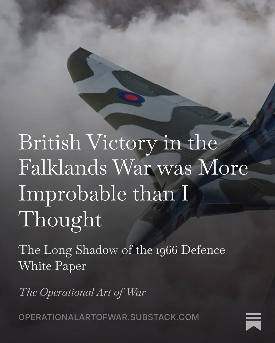 Opartofwar's tweet photo. The last article about thr Falklands War is out.

This looks at the how the ripple effects of 1960s defence policy handcuffed the British diluting the 1982 Falklands conflict.

https://t.co/84fyDDVvic https://t.co/ViUJ8tIf3N