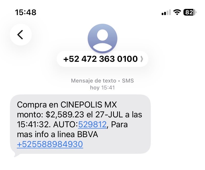 A_Luna_Ortega's tweet photo. @BBVA_Mex &amp; @Cinepolis Alguien está haciendo fraude usando su nombre. @FGRMexico https://t.co/iVB6ILvhFC