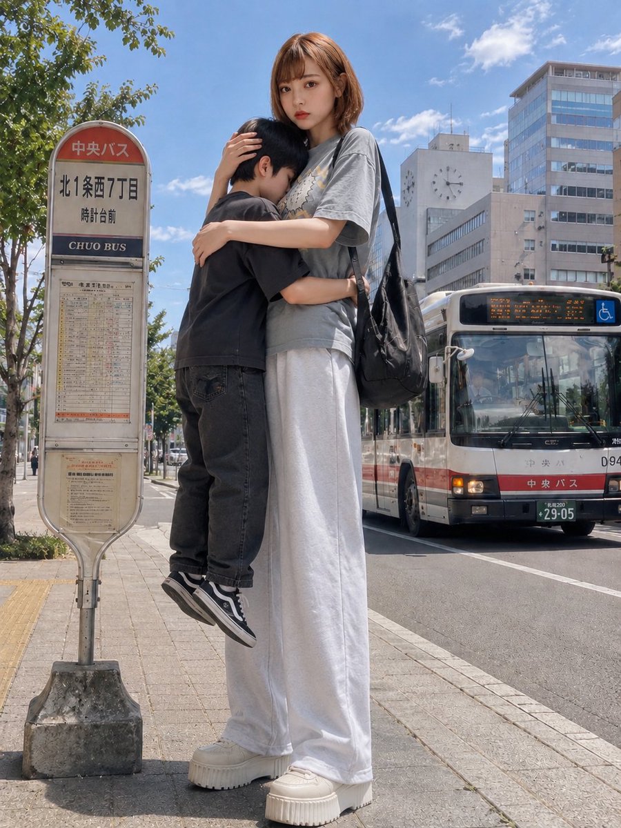 MoaMiluK180's tweet photo. 小さくて可愛いなぁ⸜(*´꒳`*)⸝
バス来るまでこうしてあげる😊 https://t.co/FFdT5agdd8
