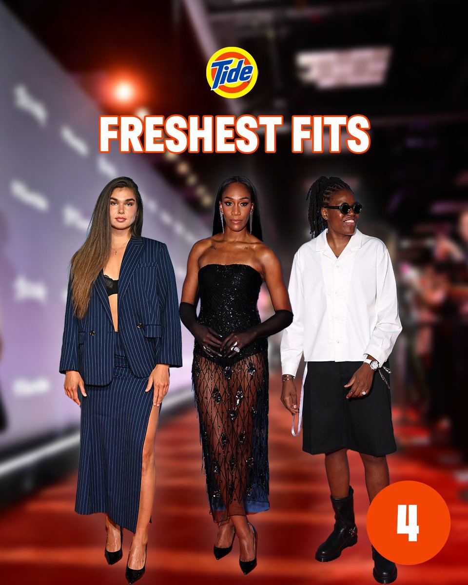 WNBA's tweet photo. WNBA All-Star fits don't miss. 🔥

Which trio's closet are you raiding? 

Drop your vote below ⬇️ #tidefresh @tide https://t.co/15chQ4OLd4