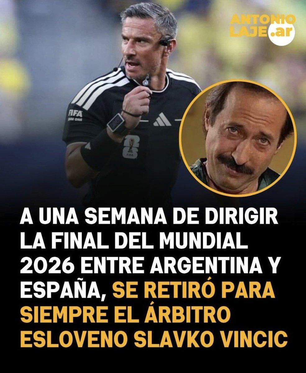 HVrizz's tweet photo. Que raro no?
Todo raro en torno a la final España - Argentina., todo raro.

Y el momento en el que elige retirarse, también es raro, un árbitro  que se vio envuelto en causas judiciales por drogas y lavado de dinero.

Ahhh y España nunca perdió mientras este árbitro la dirigió. https://t.co/bE1FYzQ65i
