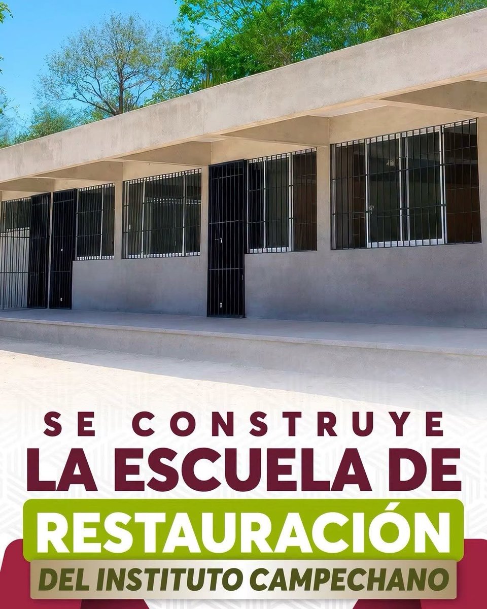 InifeecCamp's tweet photo. Más infraestructura educativa para impulsar el talento y la formación profesional.    

La construcción de la Escuela de Restauración del Instituto Campechano representa un paso más hacia un Campeche con mayores oportunidades para las y los estudiantes.  

#Layda5toInforme https://t.co/XV6ViLJBXV