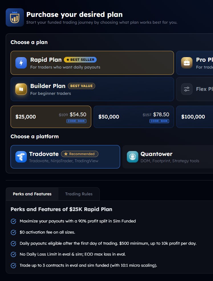 MOD3RNSLAVE's tweet photo. not a fan of the new "Daily Plans" from @TradingLucid  you will get better value from the @MyFundedFutures "Rapid" plans https://t.co/Upi9KoeVXh