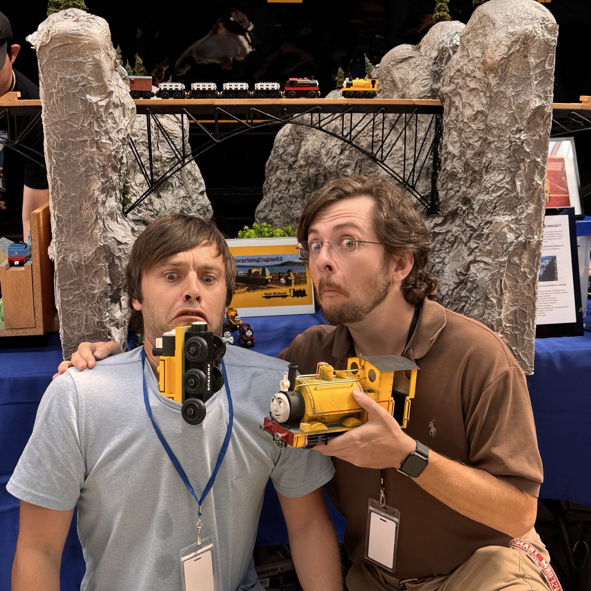 EEngine93's tweet photo. Meet my friend STEPHEN @SodorRyModeler 

“Eddie Redmayne” here is blocking me” grumbled Duncan https://t.co/Qr6AViCTKA
