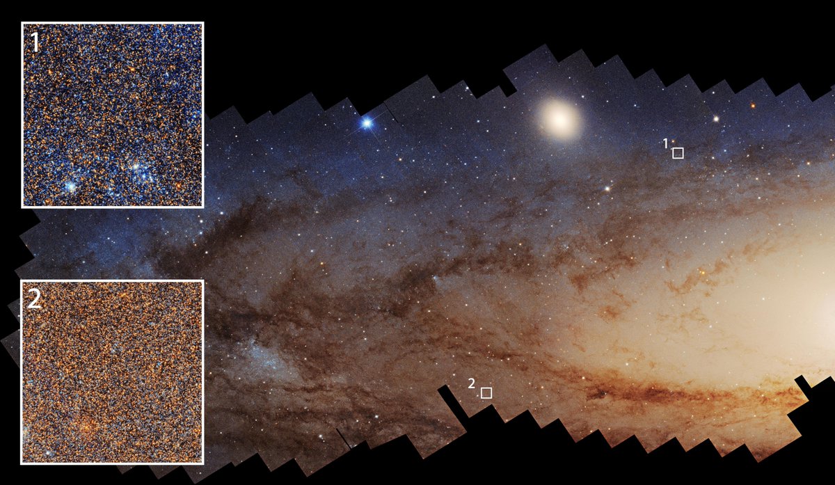 NASA's tweet photo. The Andromeda galaxy isn't making stars like it used to. A new study using @NASAHubble data shows that star formation in Andromeda has been slowing down over the last 40 million years: https://t.co/nK1ndoydi7 https://t.co/1fmYXooDq2